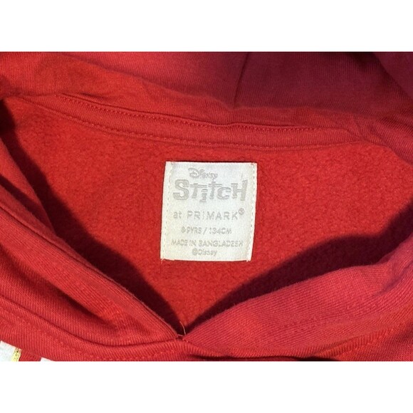 Disney Stitchmas Hoodie Girls 8-9 Years Red Lilo & Stitch Christmas Primark - Picture 3 of 6